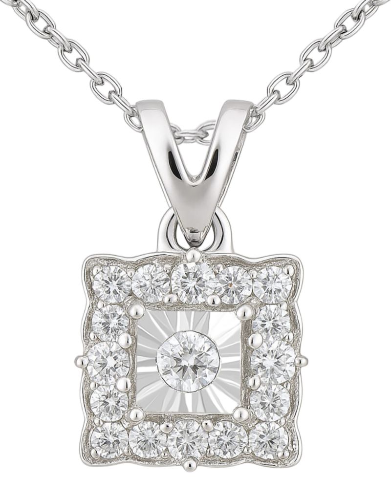 2-Pc. Diamond Necklace and Earrings Set (1/3 ct. t.w.) in Sterling Silver