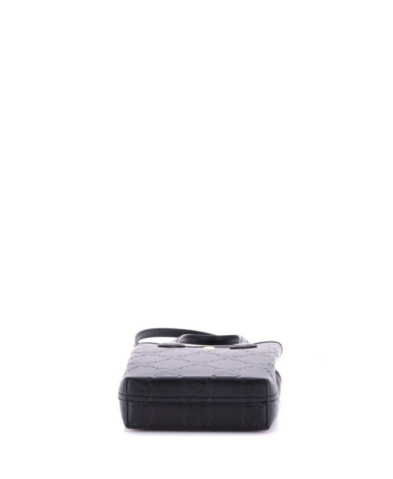 Mini Vertical Tote GG Embossed Leather