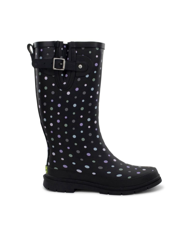 Womens Ditsy Dot Tall Rain Boot