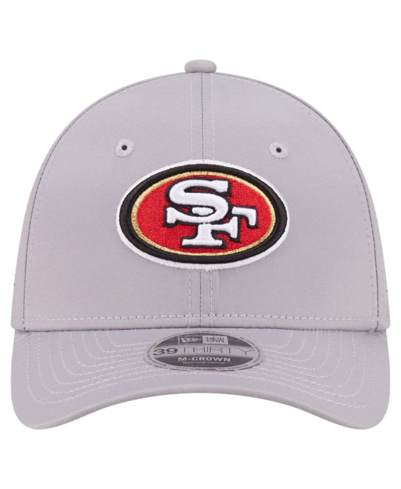Men's Gray San Francisco 49ers Perforated 39THIRTY M-Crown Flex Hat