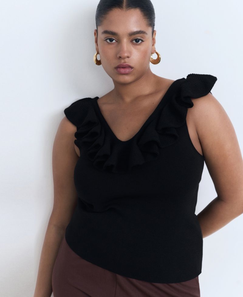 Women's Ruffle Knit Top