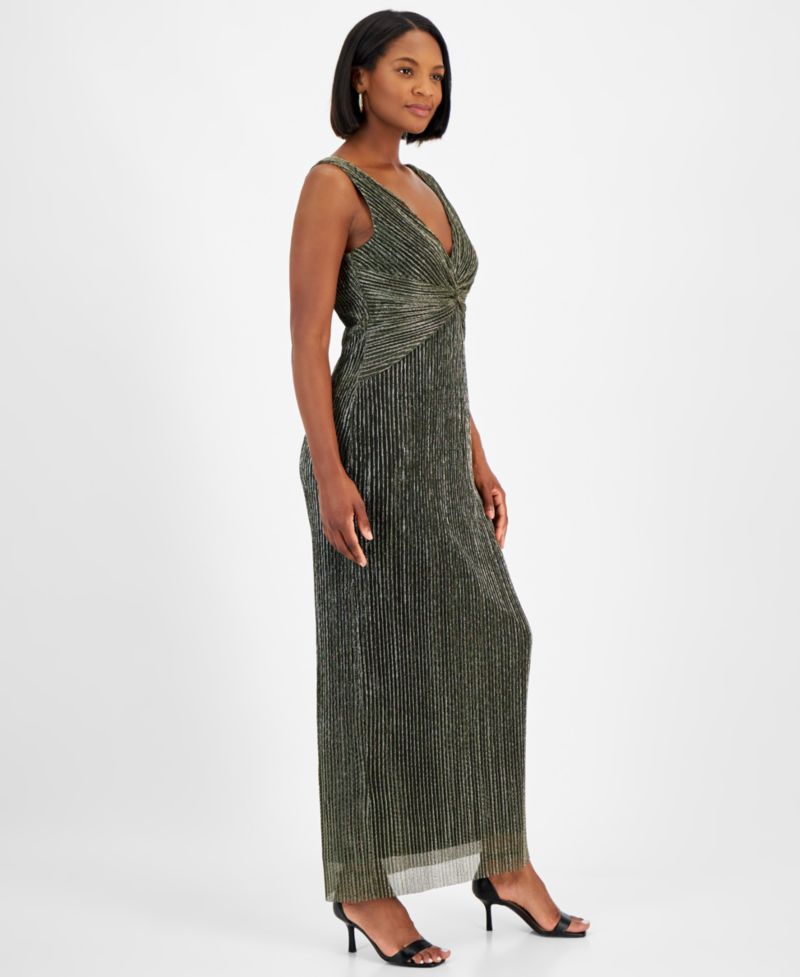 Women's Twist-Front Sleeveless Gown