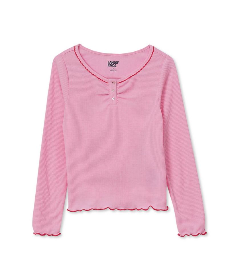 Big Girls Long Sleeve Sleep Henley
