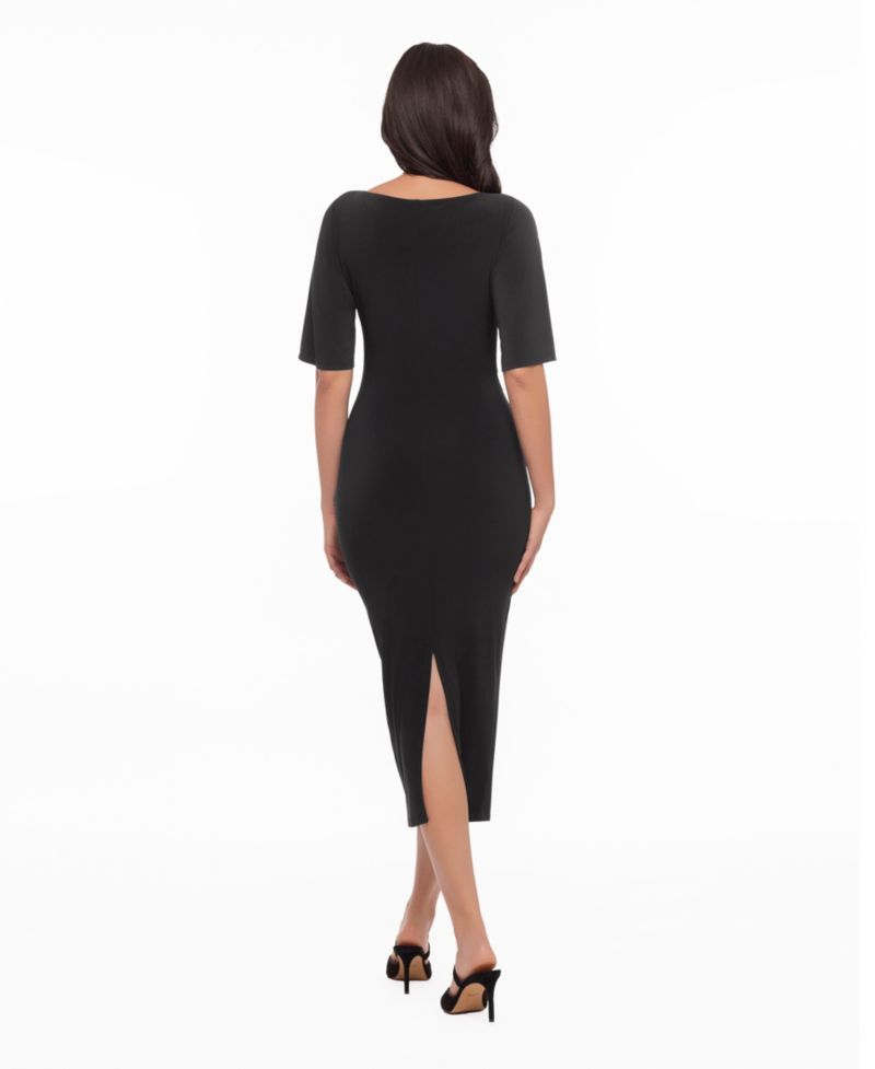 Women's Iris Short-Sleeve Bateau Neckline Shaping Dress