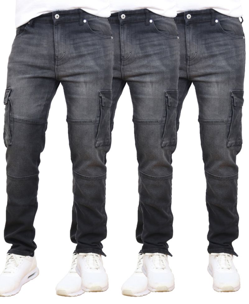 Men's 3-Pack Stretch Cargo Pocket Jeans