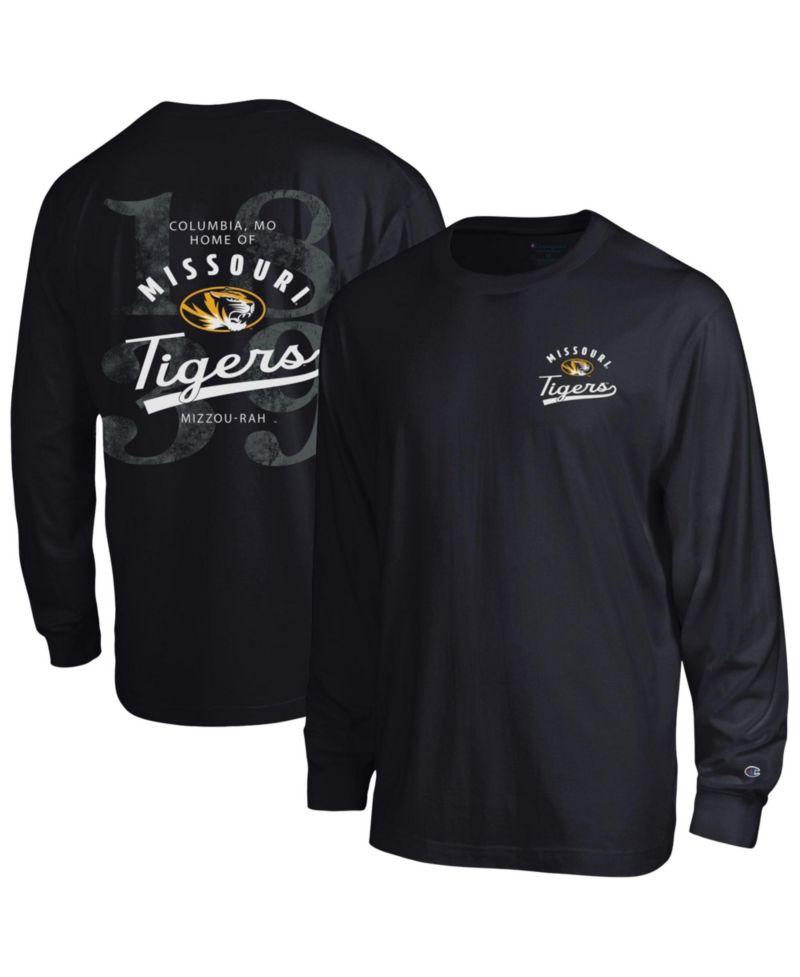 Men's Black Missouri Tigers Laminated All-Star Long Sleeve T-Shirt