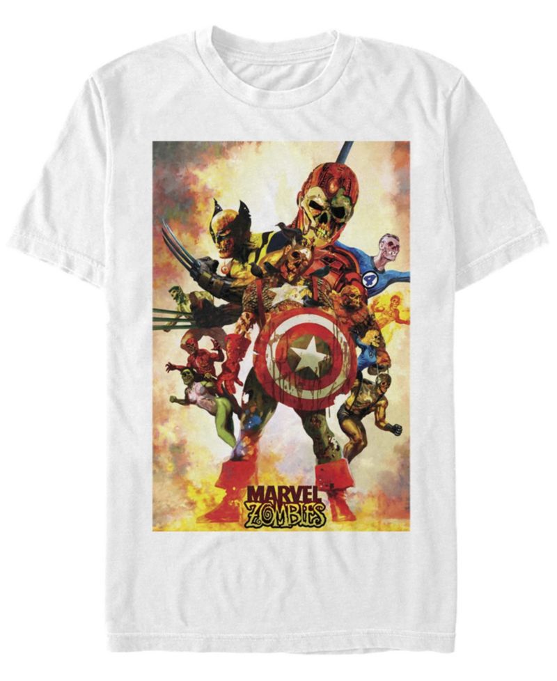 Men's Zombie Poster Short Sleeve Crew T-shirt