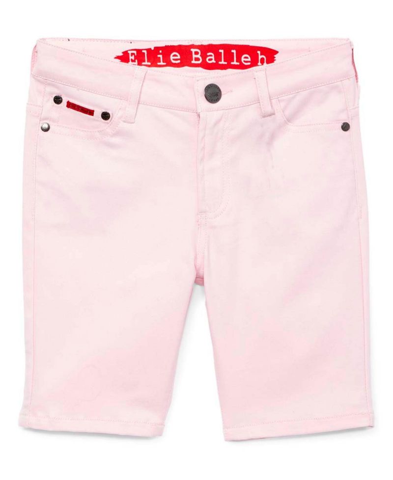 Big Boys Pink Cotton Twill Short