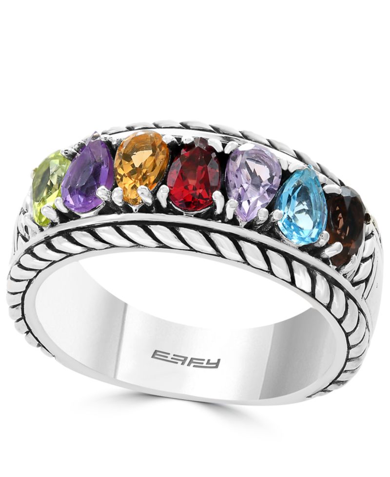 EFFY® Multi-Gemstone Statement Ring (1-5/8 ct. t.w.) in Sterling Silver