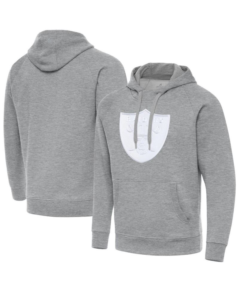 Men's Heather Gray Las Vegas Raiders Victory Pullover Hoodie
