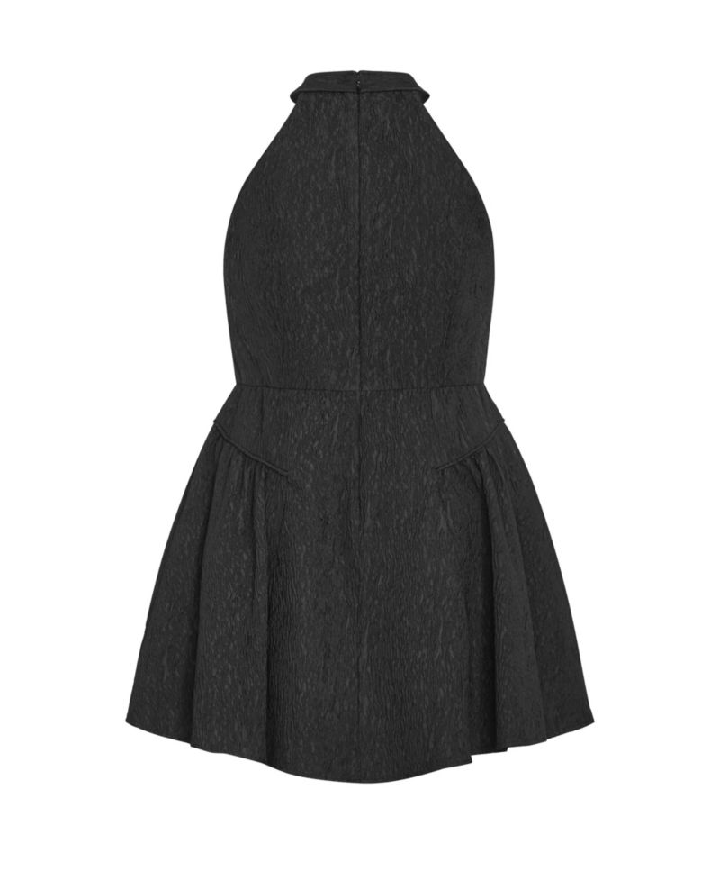 Women's Plus Size Halter Jacquard Mini Dress