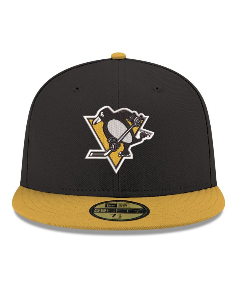 Men's Black Pittsburgh Penguins Core Logo Two-Tone 59FIFTY Fitted Hat