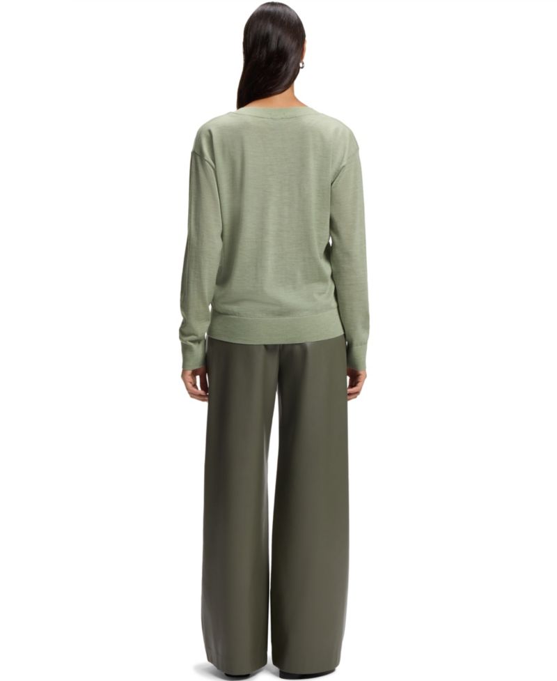 BOSS by Women's Merino Wool Relaxed-Fit Sweater