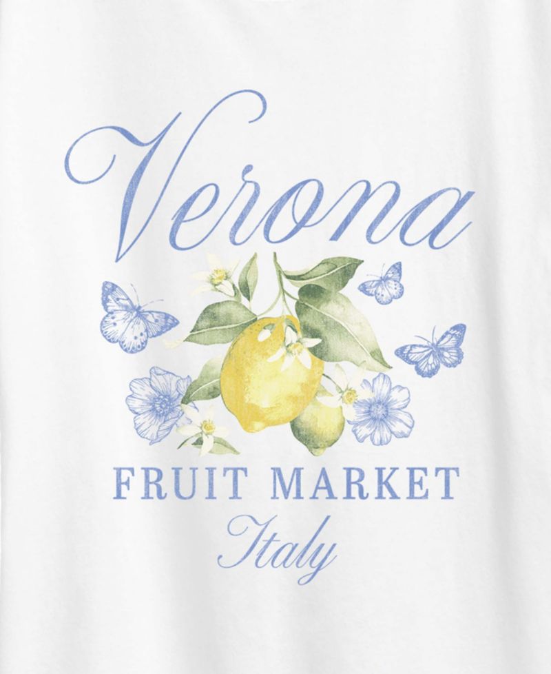 Plus Size Short-Sleeve Graphic Verona Italy Lemons Tee