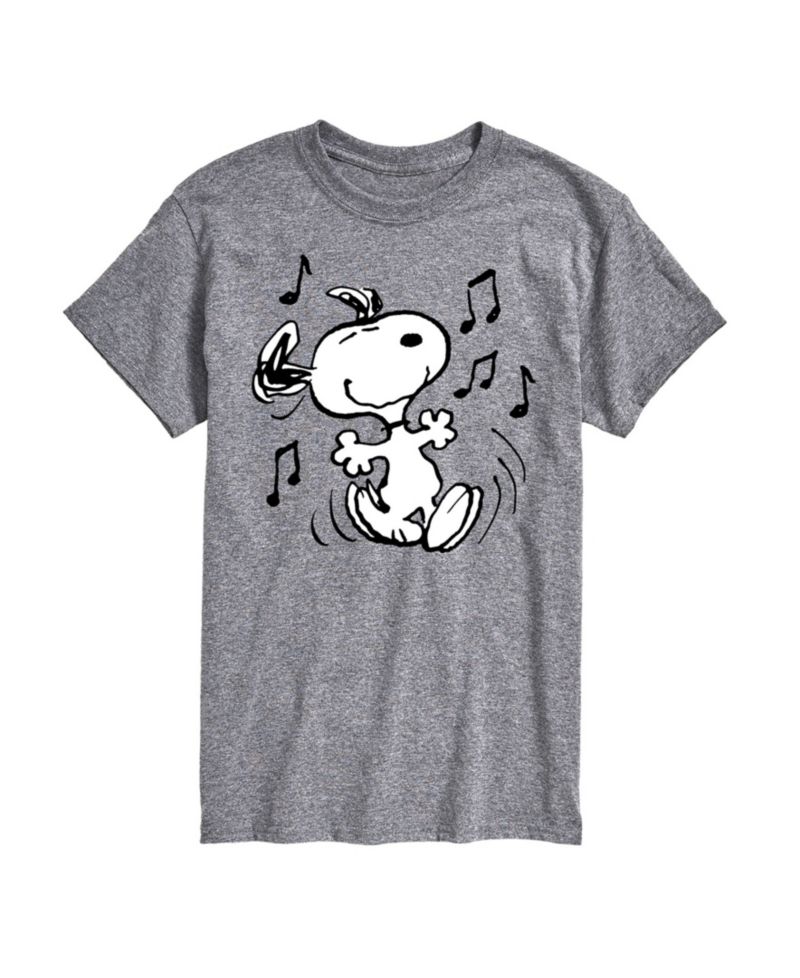 Men's Peanuts Snoopy Dancing Music Short Sleeve T-Shirt