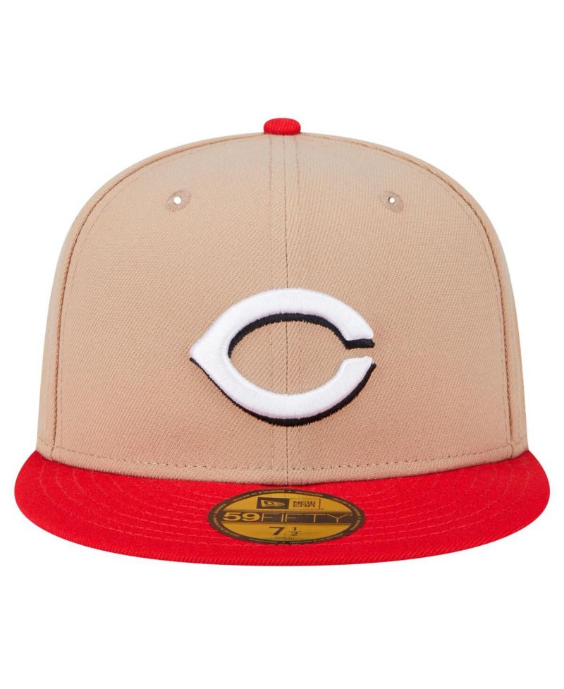 Men's Khaki Cincinnati Reds 59FIFTY Fitted Hat