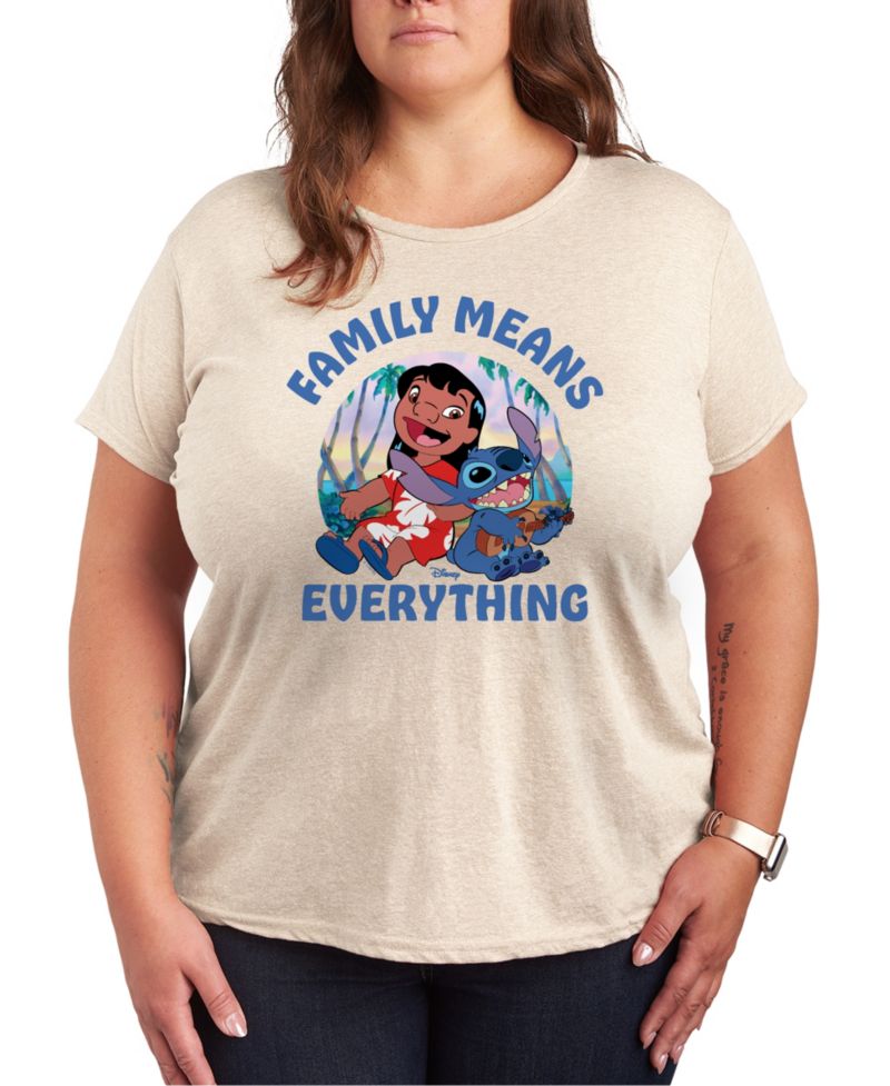 Plus Size Lilo Stitch Family Means Everything Graphic T-Shirt