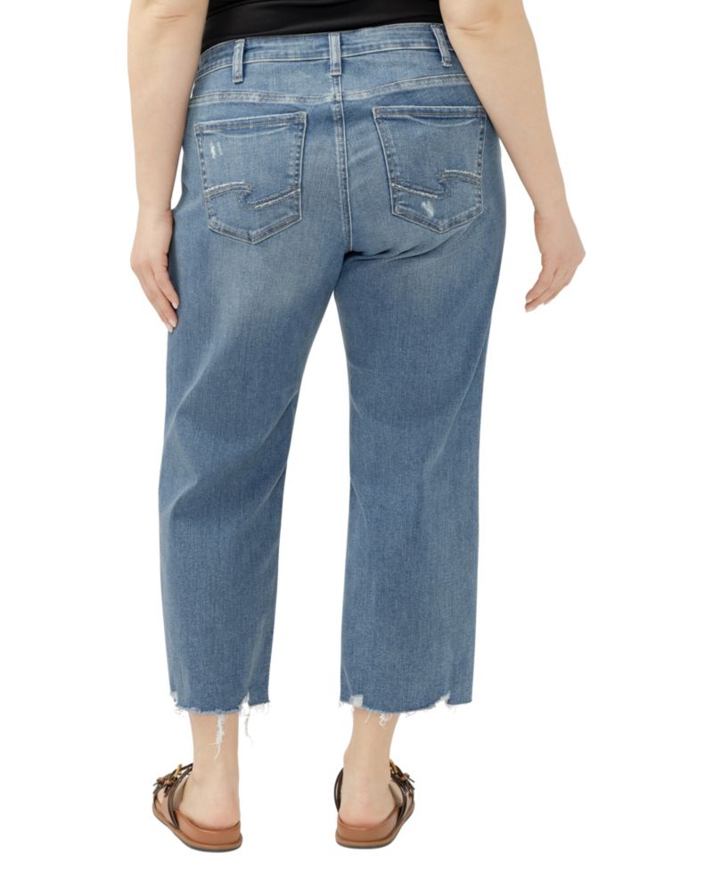 Plus Size Chelsea Boyfriend Mid-Rise Straight-Leg Jeans