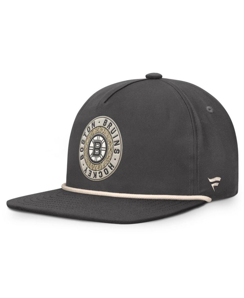 Men's Charcoal Boston Bruins Closer Adjustable Hat