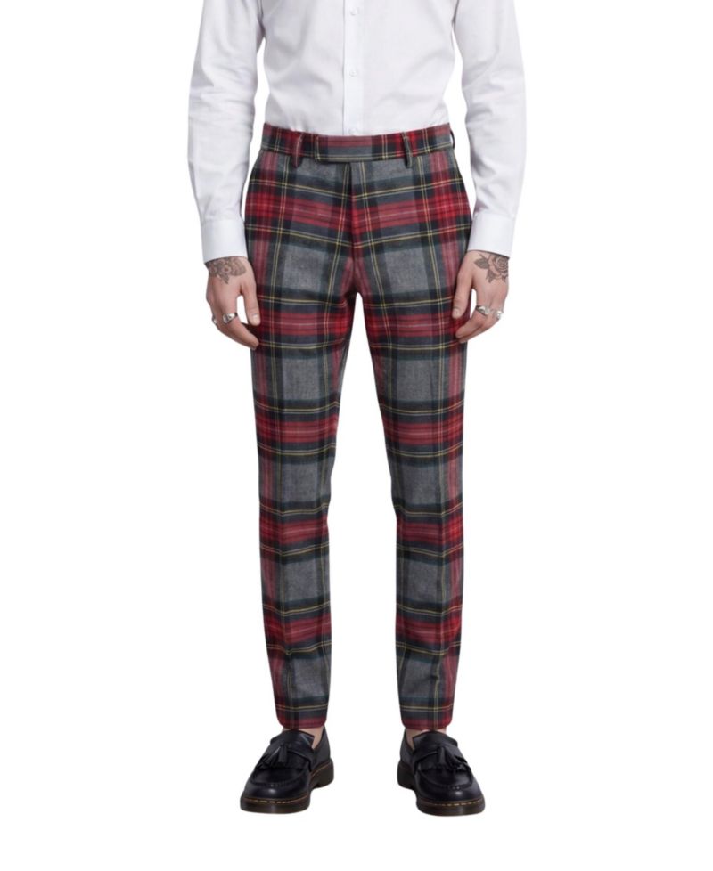 Men's Cardosi Slim-Fit Tuxedo Wool Suit Pants