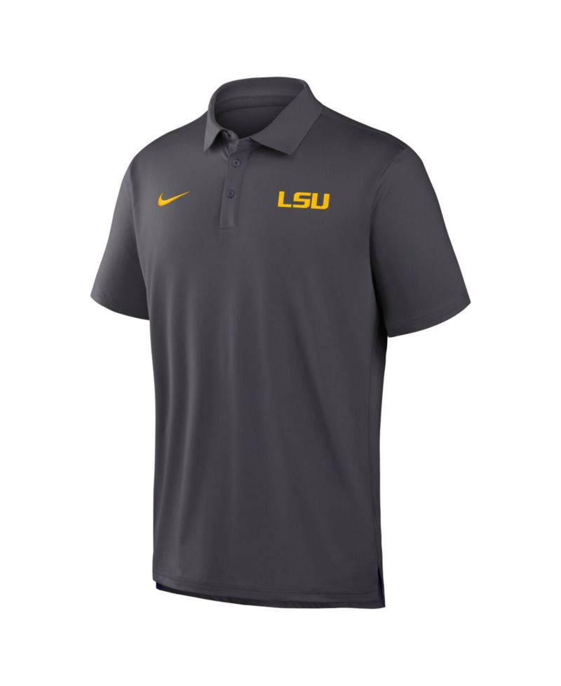 Men's Anthracite LSU Tigers 2026 Sideline Tour Dri-FIT Polo Shirt