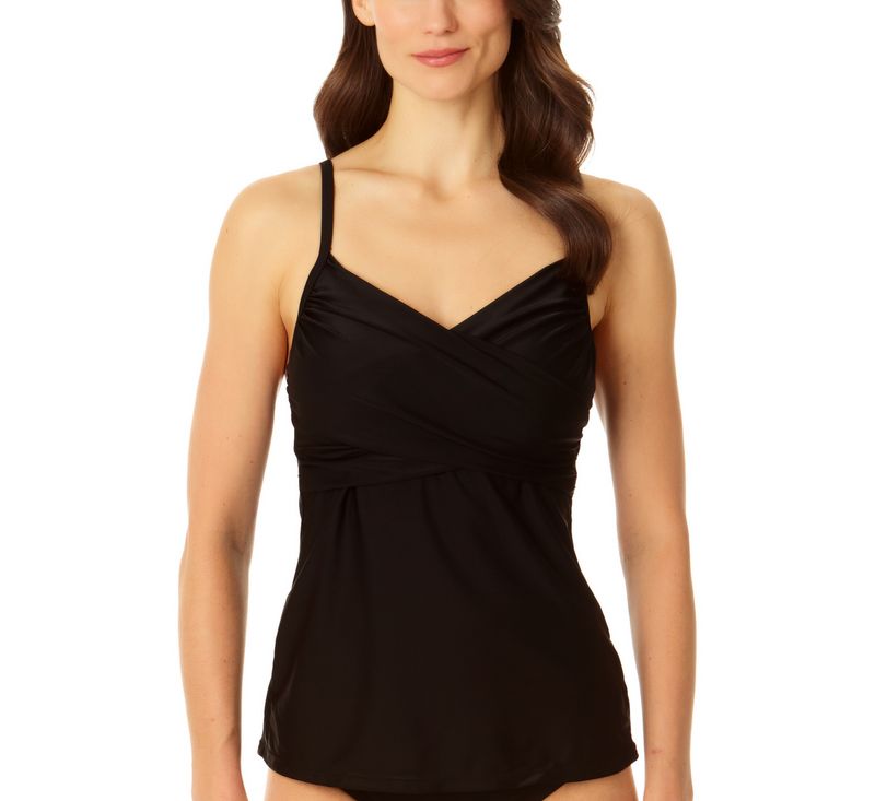Women's Copper Control Cross Front Tankini Top