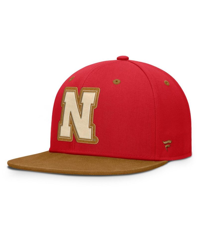 Men's Scarlet/Brown Nebraska Huskers Noboa Fitted Hat