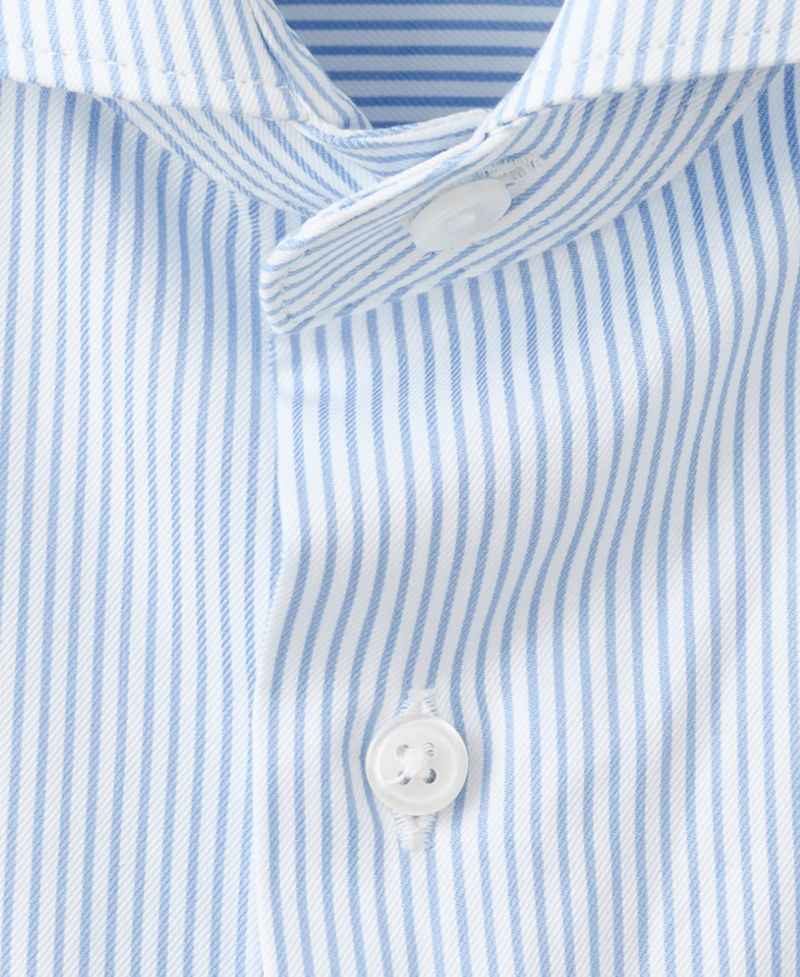 Men's Striped-Print Slim-Fit Dress Shirt