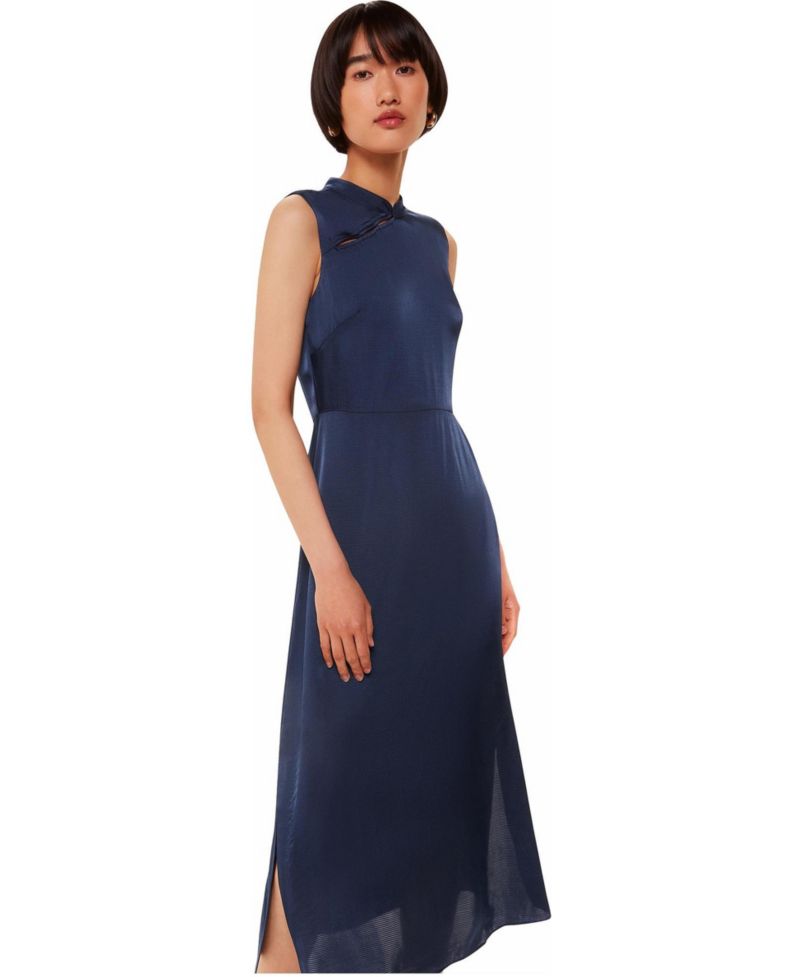 Women's Aria Satin Sleeveless Midi Dress