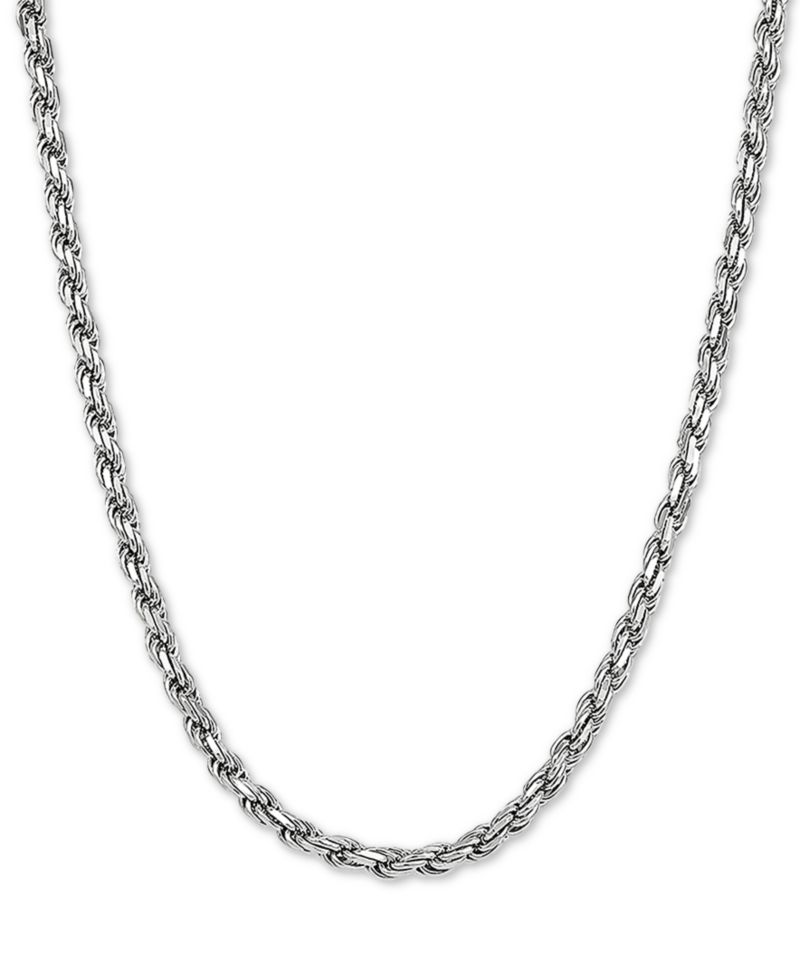 Rope Link Chain Necklaces in Sterling Silver & 18k Gold-Plated Sterling Silver