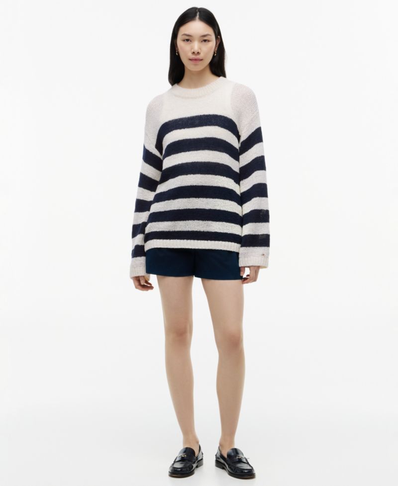 Women's Cotton Nautical Stripe Sweater