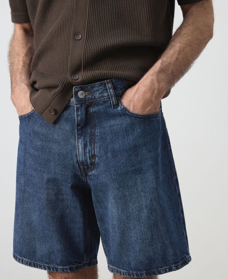 Men's Straight-Fit Denim 8.86" Bermuda Shorts