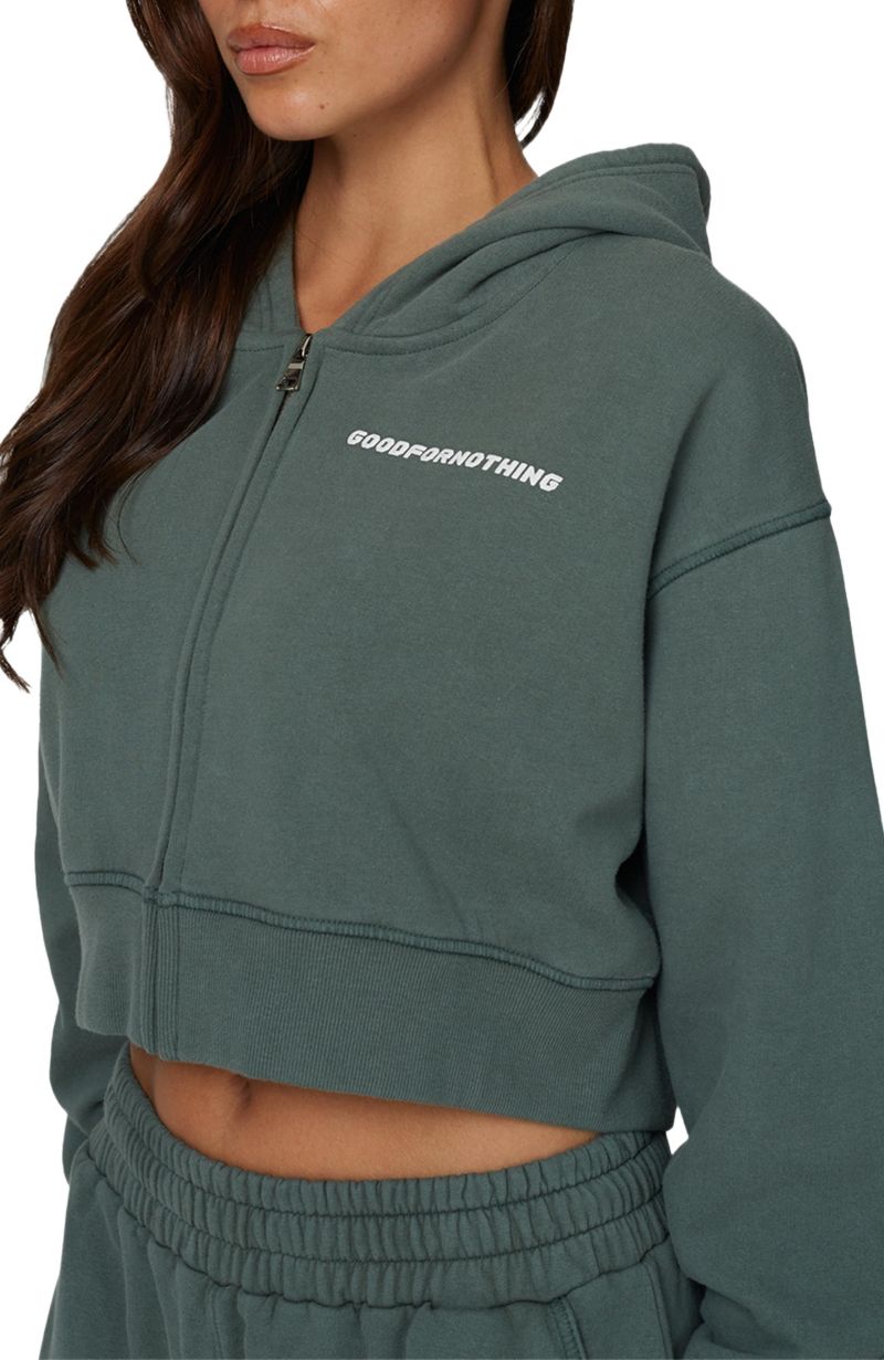 Women's Essential Cropped Zip Hoodie