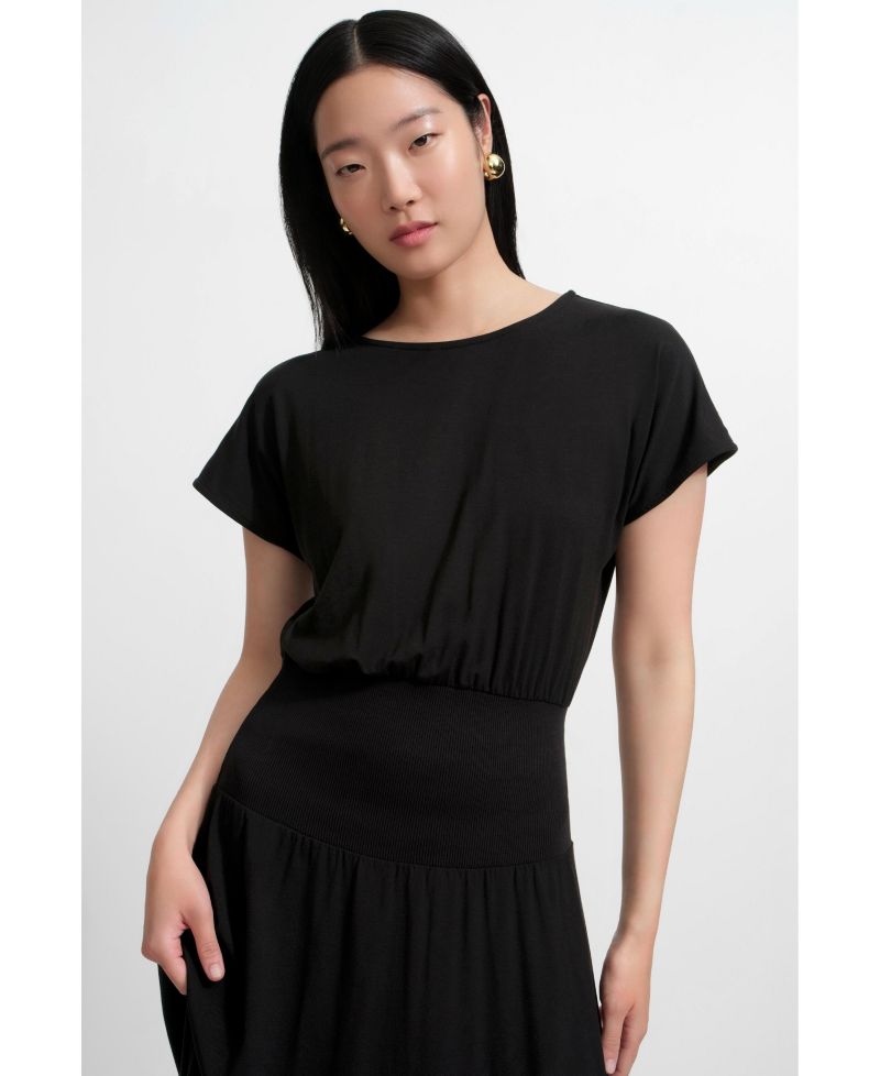 Women's Suvi Scoop-Neck Short-Sleeve Jersey Midi Dress