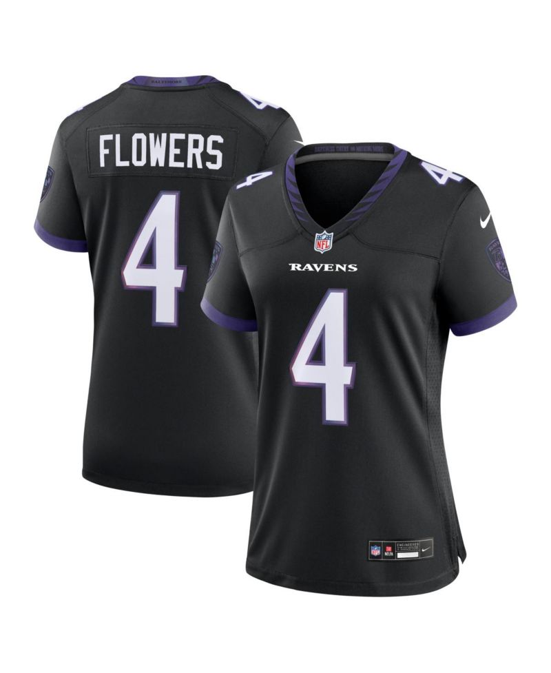 Women's Zay Flowers Black Baltimore Ravens Alternate Game Jersey