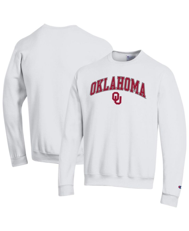 Men's Crimson Oklahoma Sooners Arch Over Logo Pullover Sweatshirt