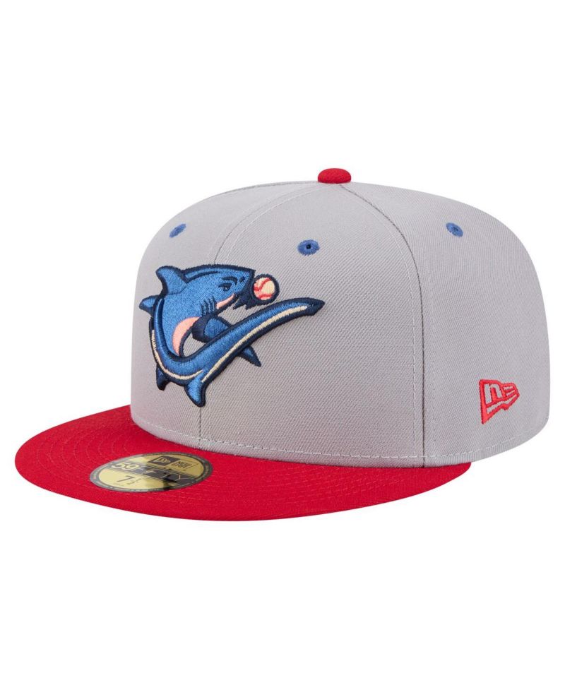 Men's Gray/Red Clearwater Threshers Authentic Collection 59FIFTY Fitted Hat