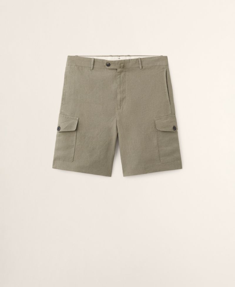 Men's Cargo Linen 9.06" Bermuda Shorts