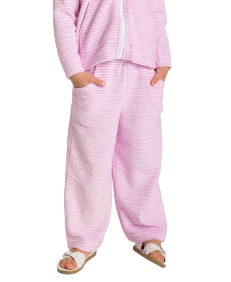 Big Girls 14-7 Stripe Terry Wide Leg Pant