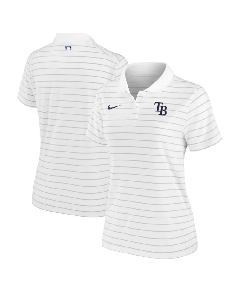 Women's White Tampa Bay Rays Authentic Collection Victory Performance Polo Shirt