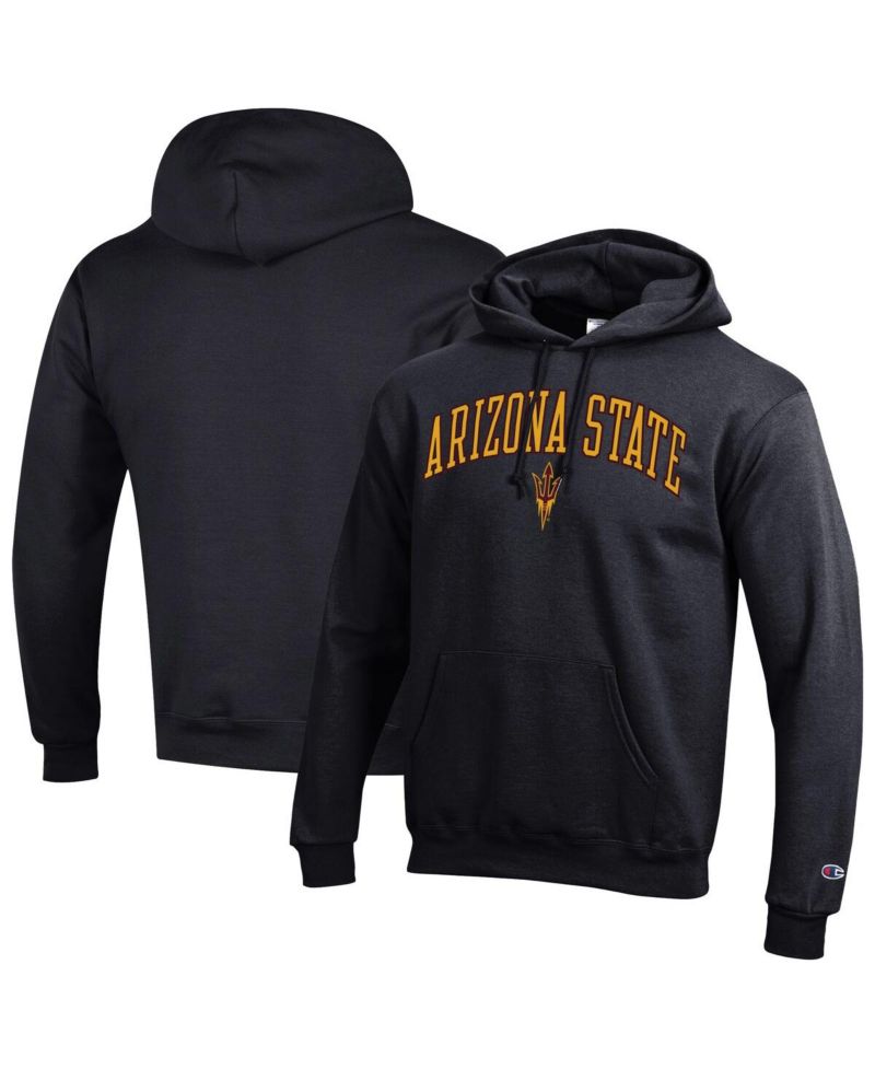 Men's Maroon Arizona State Sun Devils Arched Logo Fleece Pullover Hoodie