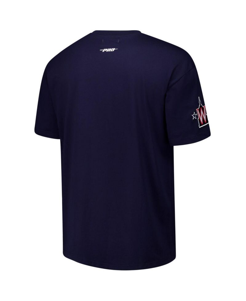 Men's Navy Washington Nationals Turn It Up Dropped Shoulder T-Shirt
