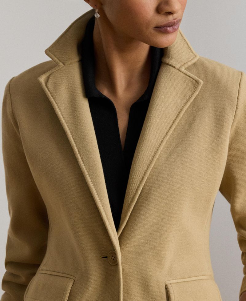 Petite Cotton-Blend Sweater Blazer