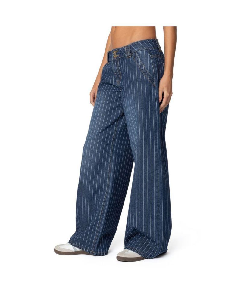 Women's Cory Striped Low Rise Jeans