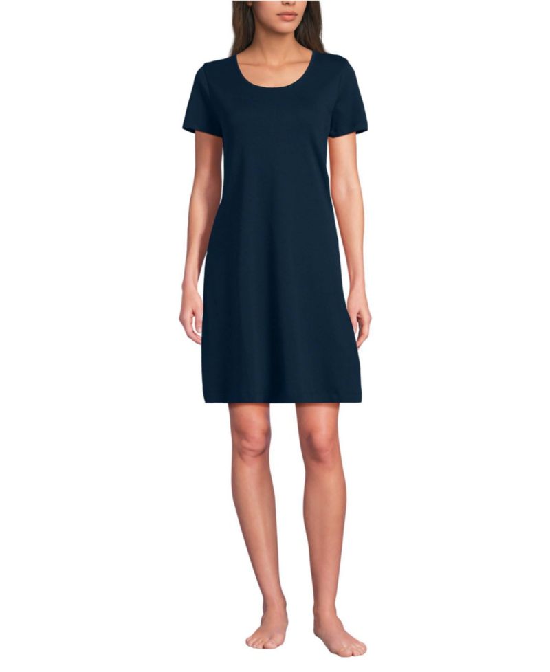 Women's Cotton Short Sleeve Knee Length Nightgown