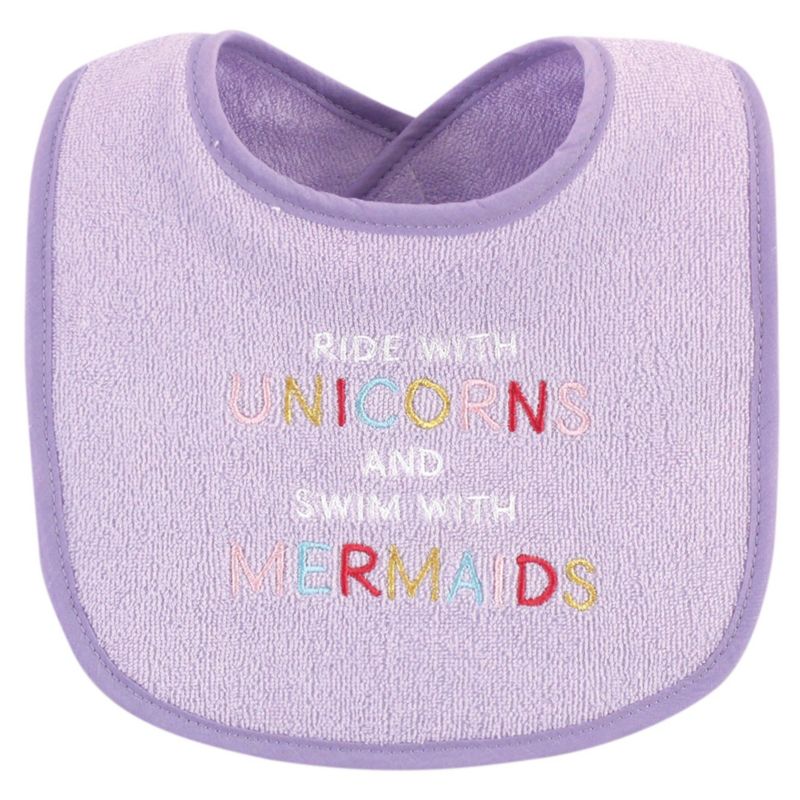 Girls Soft Cotton Dribble Bibs with Inner Fiber Cushion