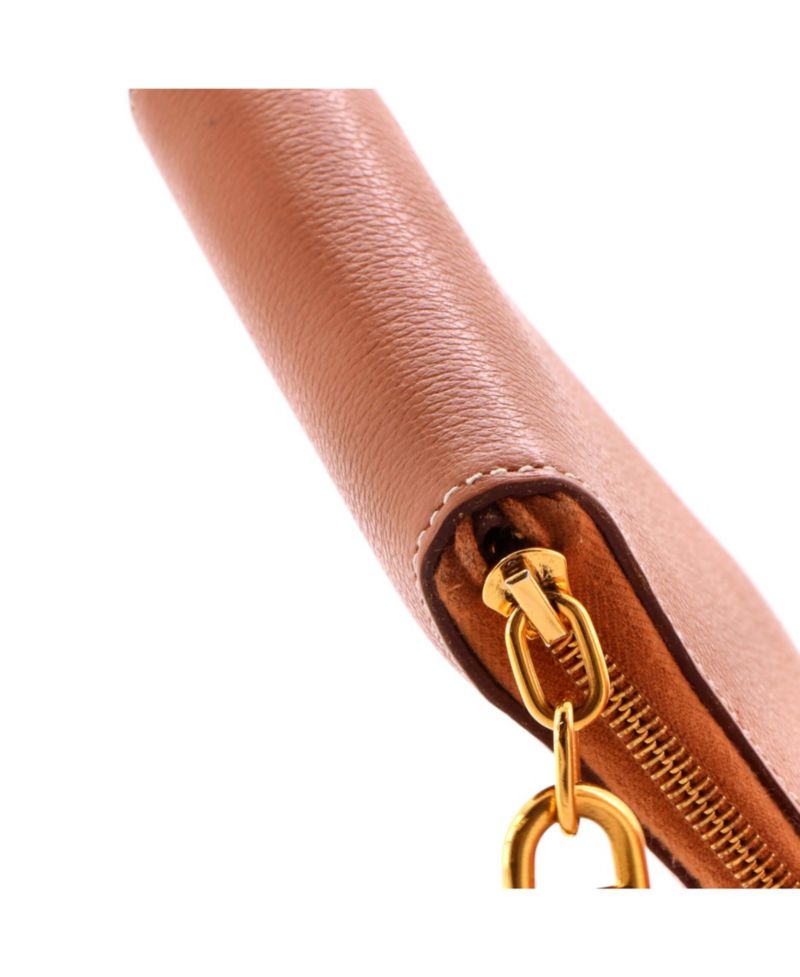 Pre-Owned HERMES Zipengo II Chaine d'Ancre Zip Wallet Leather