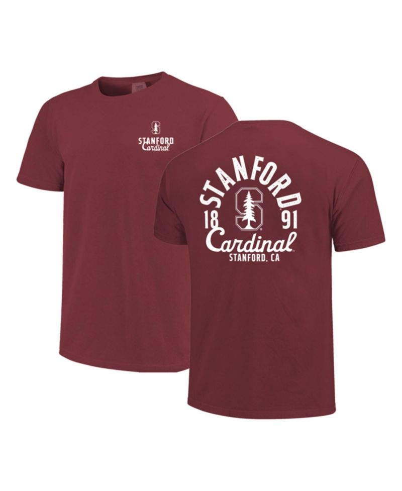 Men's Cardinal Stanford Cardinal Comfort Colors Mascot Overlay T-Shirt