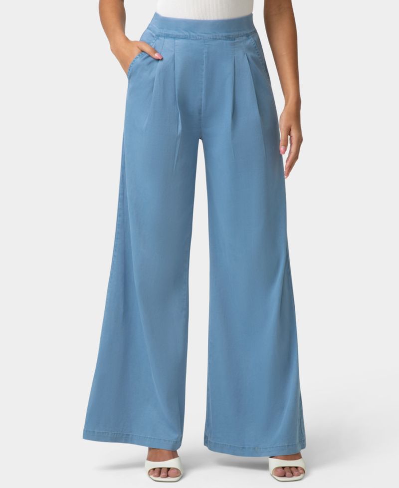 Women's Fluid Denim Palazzo Pant