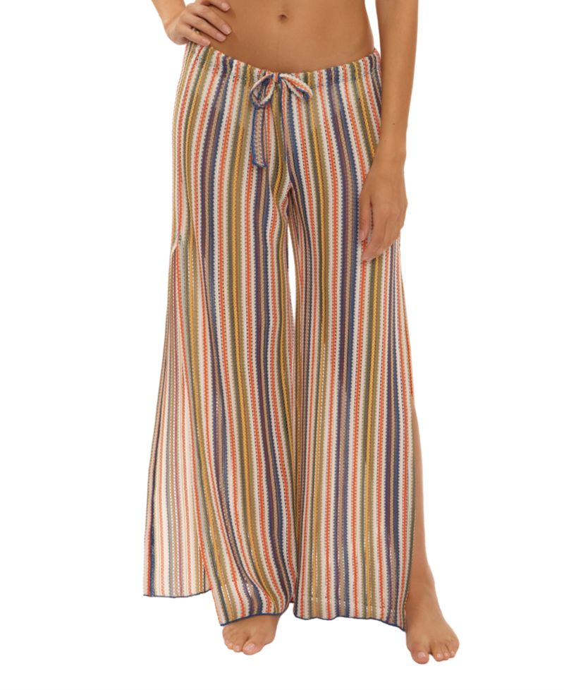 Women's Seaside Stretch Crochet Split Leg Swim Cover-Up Pants